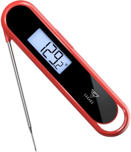 DOQAUS 0.5 Sec Instant Read Meat Thermometer Digital for Cooking, Red by DOQAUS