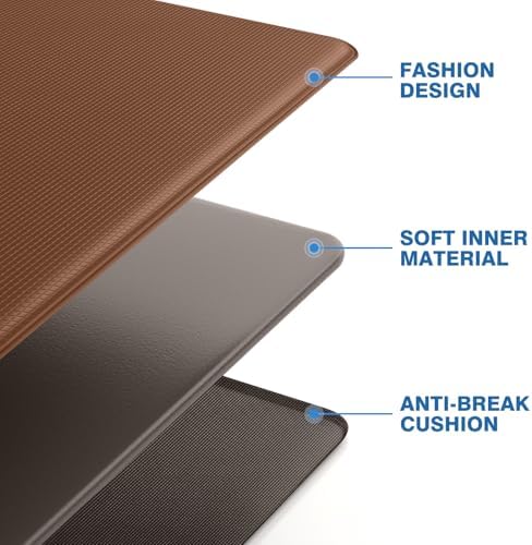 StepRite Kitchen Mats for Floor, 2-Pack Anti-Fatigue Rugs, Terracotta Brown - Image 5