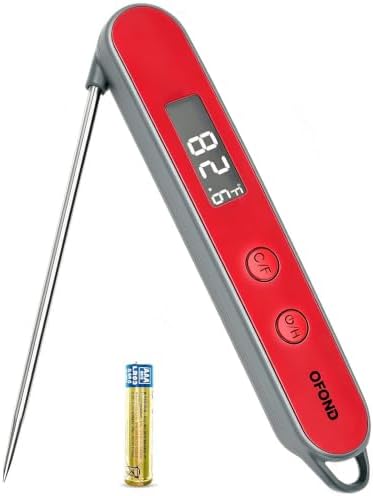 Instand Read Digital Food Thermometer for Grill Meat BBQ Steak by OFOND