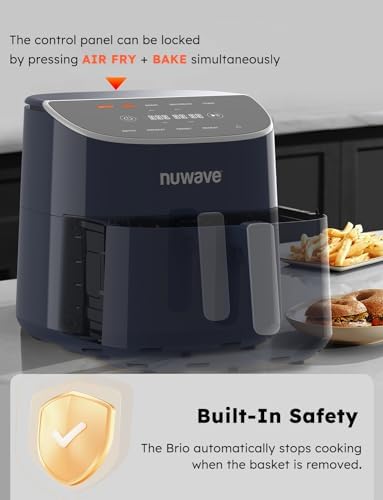 Nuwave Brio Plus 8 Qt Air Fryer, PFAS Free, New & Improved, 50-400°F in 5°F - Image 3