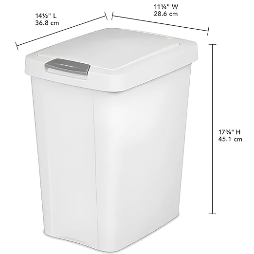 7.5 Gallon White Wastebasket - Image 3