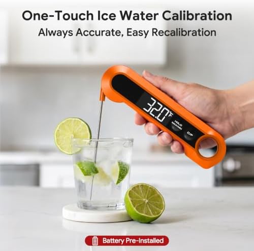 Meat Thermometer Digital,1-2S Instant Read Thermometer for Cooking, Orange - Image 7