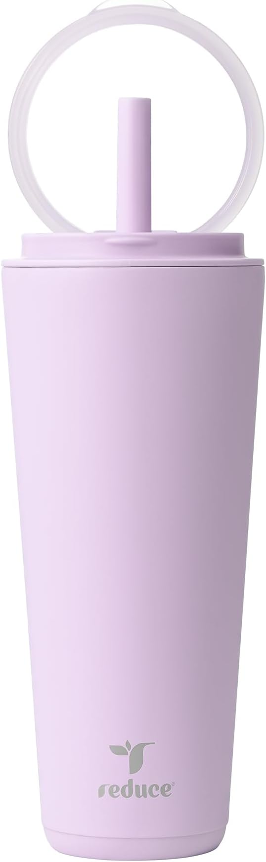 REDUCE Halo 32 oz Stainless Steel Vacuum Insulated Tumbler - Spill Proof Travel Mug with Flip Handle Lid - Keeps Drinks Cold for 32 Hrs - Dishwasher Safe - Cupholder Friendly - Lilac Bud by Reduce