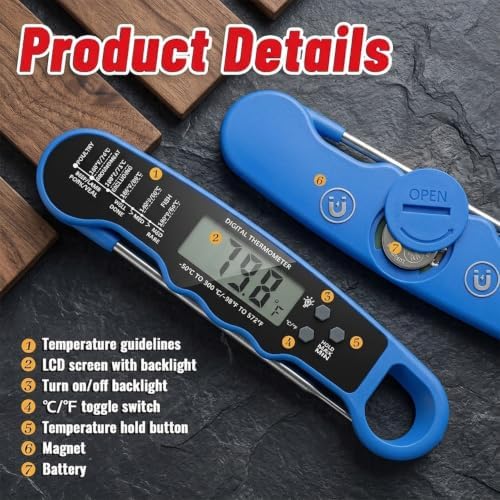 Meat Thermometer Digital Instant Read Food Thermometer for Oven & Cooking - Image 4