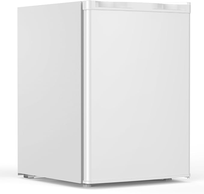 COWSAR 3.2 Cu.Ft Mini Fridge with Freezer for Bedroom Office, White | Single Reversible Door, 7 Temperature Settings, Energy Saving, 2 Removable Shelves, Compact Small Fridge for Apartment Dorm by COWSAR