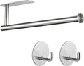 Paper Towel Holder with 2 Hooks-Under Cabinet Paper Towel Holder by Kinbery