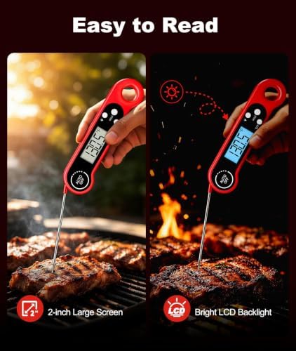 Meat Thermometer Digital, 1-2 Sec Instant Read for Cooking Grilling - Image 4