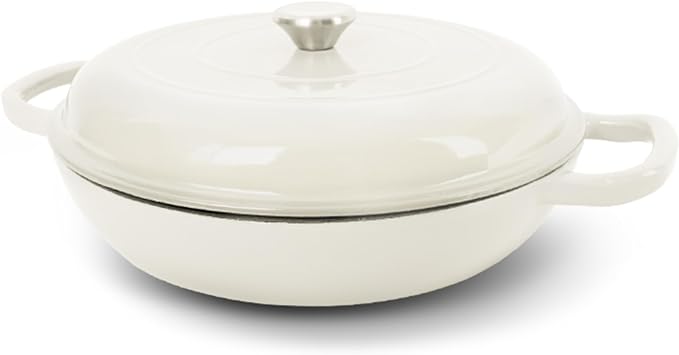 Enameled Cast Iron Dutch Oven, 3.8 Quart Pot by UFEH