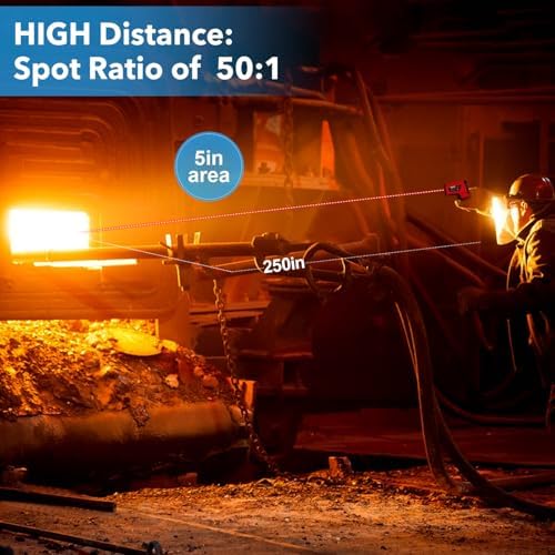 Infrared Thermometer Temperature Gun -40℉~2912℉, 50:1 Pyrometer Digital High IR Temp Thermometer Gun for Industrial Furnace Kiln Foundry Metal Casting Welding HVAC - Image 4