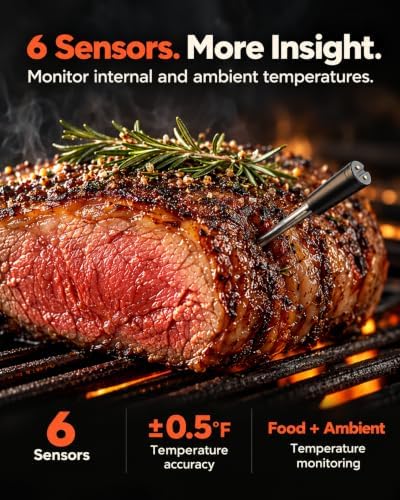 Smart Bluetooth Wireless Meat Thermometer Digital, Standalone Base - Image 3