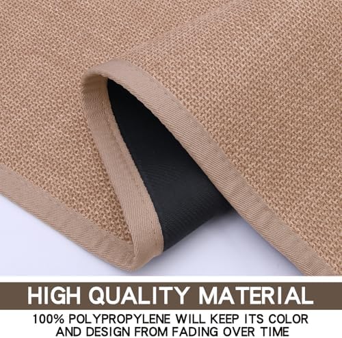 SUMLANS Kitchen Mat Set of 2 PCS, Cushioned Non Slip Rugs for Kitchen Floor, Absorbent Runner Comfort Standing Mats Washable for Kitchen, Office, Home (Camel, 17.3"x47"+17.3"x30") - Image 4