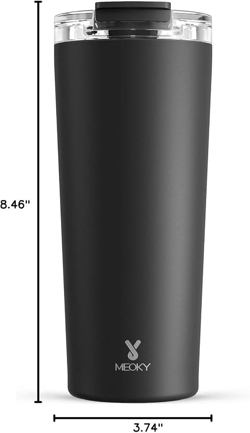 Meoky 24 oz Travel Coffee Mug with Leak-proof Lid, Stainless Steel Insulated Coffee Tumbler, Keeps Hot for 8 Hours or Cold for 24 Hours, Fits in Car Cup Holder (Night) - Image 9