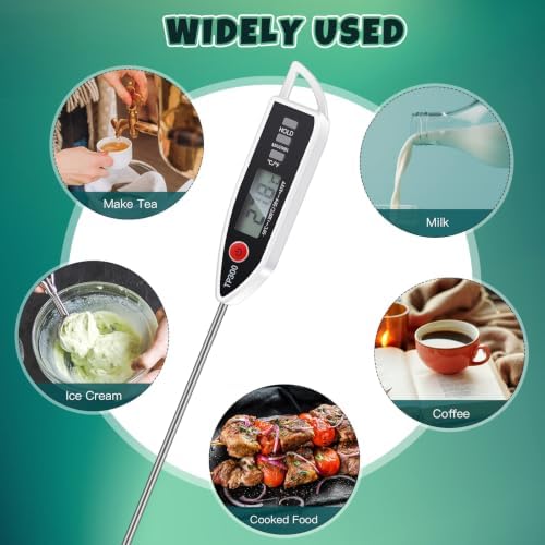 Copkim 24 Set Digital Food Thermometer Long Probe Instant, Black,White,Red - Image 7