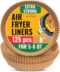 Air Fryer Liners for Ninja, 125 Pcs Round Disposable Airfryer Paper Liners by BakersSignature
