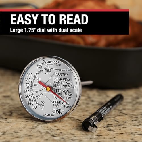 CDN Ovenproof Meat Thermometer | NSF® Certified | ProAccurate® | 1.75" Dial | For Oven & Grill Cooking | Durable Stainless Stem | Fast & Accurate Readings | IRM190 - Image 6