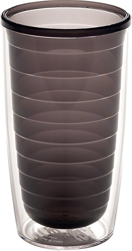 Tervis Clear & Colorful Tabletop Made in USA Double Walled Insulated Tumbler Travel Cup Keeps Drinks Cold & Hot, 16oz, Quartz by TervisTumblerCompany