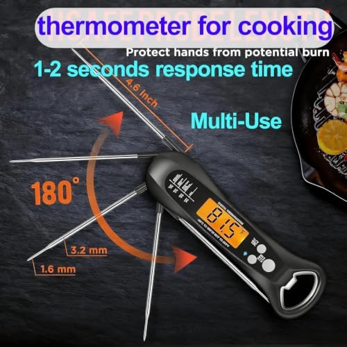 2pcs Instant Read Meat Thermometer, Waterproof Digital Food Thermometer - Image 3