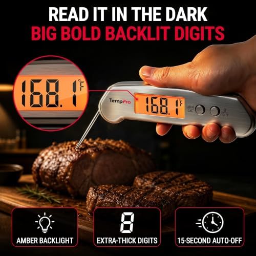 TempPro TempSwift 0.3 Sec Instant Read Digital Meat Thermometer for Cooking - Image 5