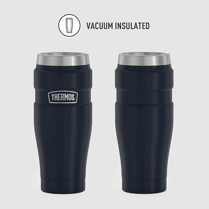 THERMOS Stainless King Travel Tumbler, 16 Ounce, Vacuum-Insulated | Midnight Blue | Pack of 4 - Image 2