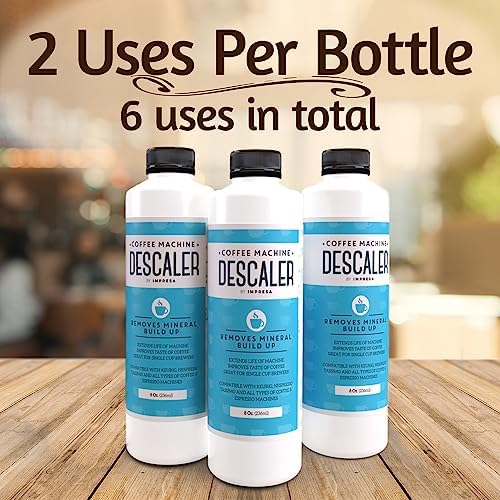 IMPRESA Coffee Machine Descaler - Machine-Safe Formula & Descaling Solution - Universal Descaler for Coffee Maker Compatible with Keurig, Nespresso, Breville & More - 3 Pack, 6 Uses, Made in USA - Image 4
