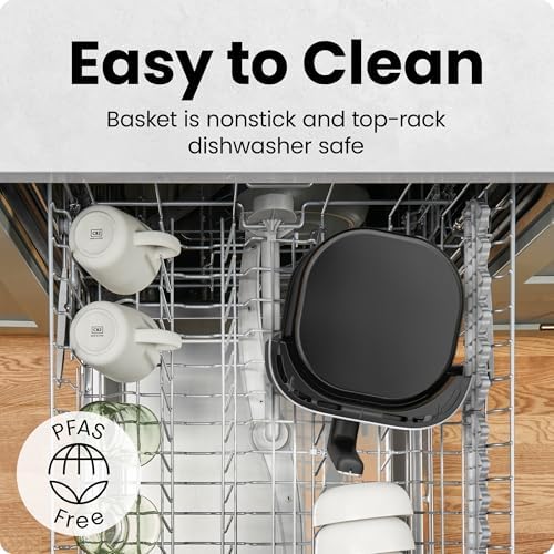 CHEFMAN 2 Qt Mini Air Fryer – Digital Space-Saving Compact Air Fryer with Nonstick and Dishwasher Safe Basket, Quick & Easy Meals in Minutes, Features Digital Timer and Shake Reminder – Black - Image 7