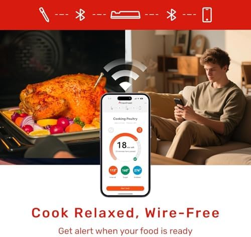 Wireless Meat Thermometer Digital, ±0.18℉ Accuracy with 6 Sensors - Image 3