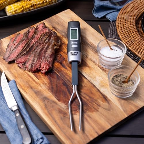 Maverick BarBFork Digital Meat Thermometer Fork, Preset Temps for 6 Meats, Backlit LCD, Beep Alert, Stainless Steel Probes, Auto-Off - Image 5