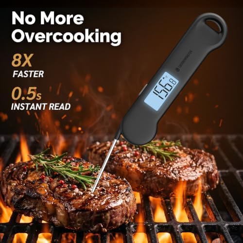 0.5 Sec Instant Read Outdoor Fryer Thermometer Digital, Black - Image 2