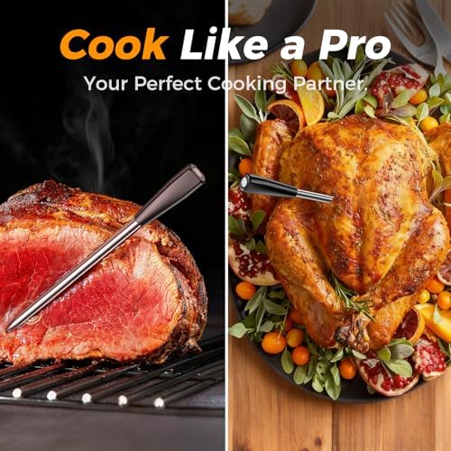 Wireless Smart Meat Thermometer Digital, Bluetooth, for Grill & Oven, Black - Image 5