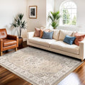 Living Room 4x6 Area Rugs: Vintage Farmhouse Washable Non-Slip Rug for Bedroom Dining Room Ultra Thin Soft Carpet for Nursery Kitchen Durable Low-Pile Neutral Floor Mat for Pet Owners(4x6 Beige) by HYHAOYUNLAI