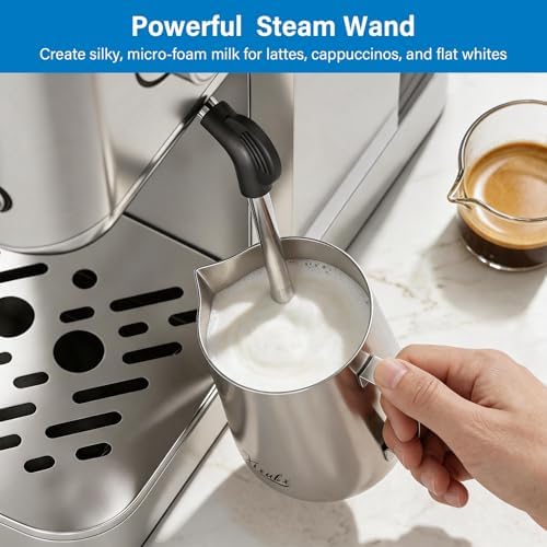 XIXUBX Cold Brew Espresso Machine with Milk Frother, Silver - Image 5