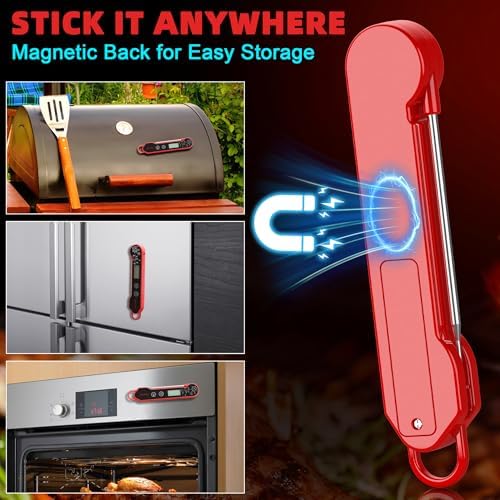Professional Digital Meat Thermometer Instant Read Waterproof – Folding Probe Food Thermometer with Backlight & Calibration, Fast Read for BBQ, Grill, Deep Fry, Cooking, Liquids, Gift for Chef - Image 7