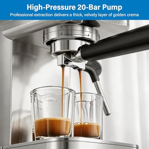 XIXUBX Cold Brew Espresso Machine with Milk Frother, Silver - Image 4