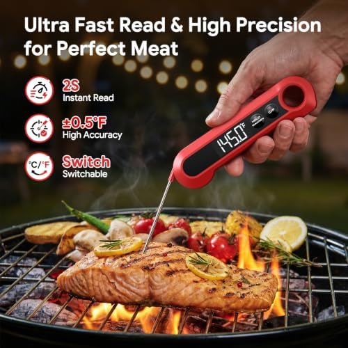 Meat Thermometer Digital, 1-2 Sec Instant Read Food Thermometer for Cooking - Image 2