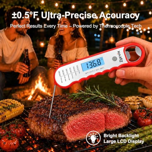 0.5s Instant Read Meat Thermometer Digital, Cooking, ±0.5°F Accuracy - Image 4