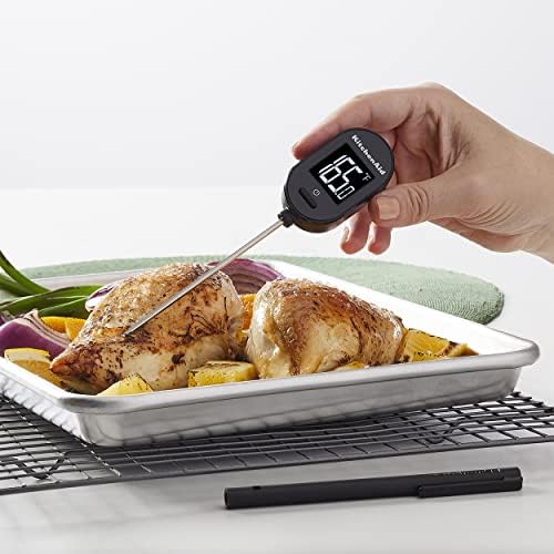 KitchenAid KQ910 Backlit Instant Read Digital Food Kitchen Grill Thermometer, Meat, and Cooking Wireless Thermometerer, Black - Image 3