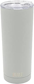BUILT 20 Ounce Double Wall Vacuum Sealed Stainless Steel Coffee and Water Tumbler Easy to Clean Tritan Lid with Rotating Splash Guard, Storm Gray,5286360 by Built