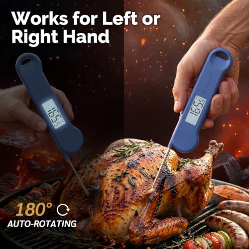 0.5 Sec Instant Read Outdoor Fryer Thermometer Digital, Blue - Image 6