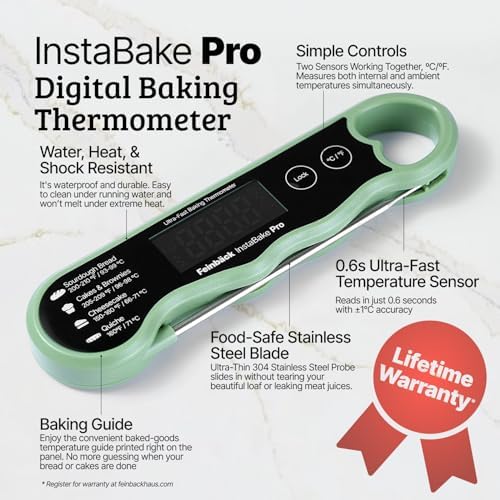 Pro Instant Read Food Thermometer, Olive Green - Image 2