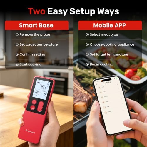 Wireless Meat Thermometer with Standalone Base, ±0.18°F Accuracy - Image 3