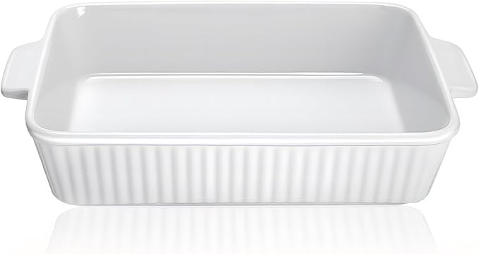 Casserole Dish, 9x13 Baking Pan, 4.4QT Large Casserole Dishes by HOOTO