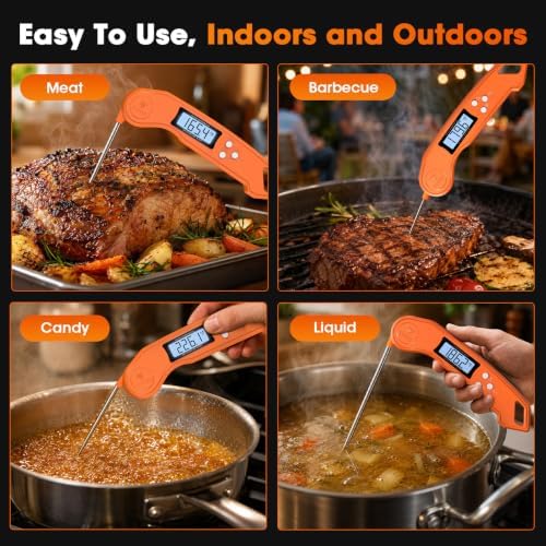 DOQAUS Meat Thermometer – Temperature Calibrators Food Thermometer Orange - Image 5