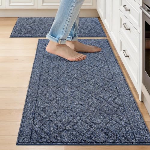 COSY HOMEER Kitchen Rugs Sets of 2 Non-Slip Washable,48x20Inch/30X20Inch by COSYHOMEER