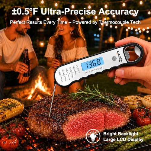 0.5s Instant Read Meat Thermometer Digital, Cooking, ±0.5°F Accuracy - Image 4