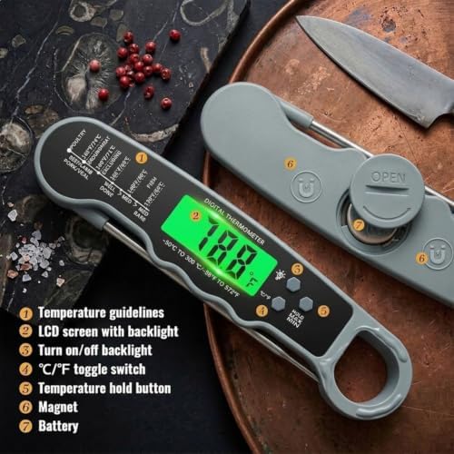 Meat Thermometer Digital Instant Read Food Thermometer for Oven & Cooking - Image 4