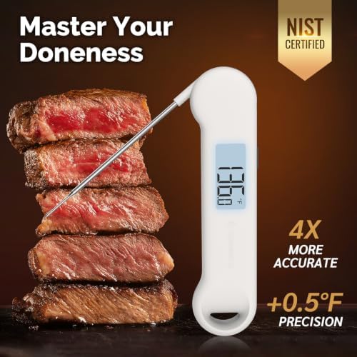 0.5 Sec Instant Read Outdoor Fryer Thermometer Digital, White - Image 3