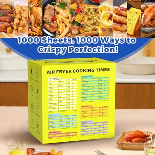 1000Pcs 8" Square Air Fryer Liners Disposable for 5-8 qt, Airfryer Paper - Image 3