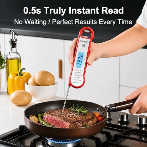 0.5s Instant Read Meat Thermometer Digital, Cooking, ±0.5°F Accuracy - Image 3