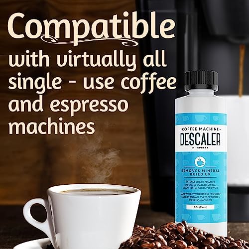 IMPRESA Coffee Machine Descaler - Machine-Safe Formula & Descaling Solution - Universal Descaler for Coffee Maker Compatible with Keurig, Nespresso, Breville & More - 3 Pack, 6 Uses, Made in USA - Image 2