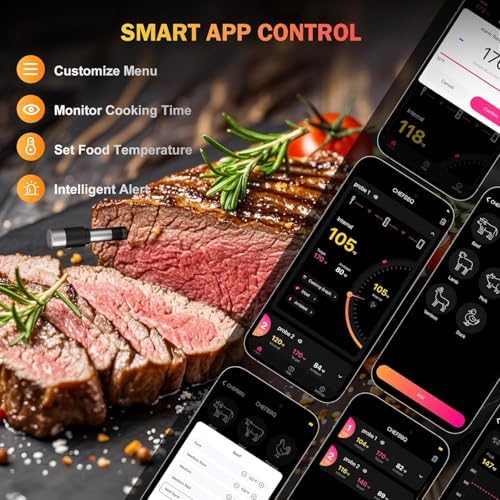 Bluetooth Meat Thermometer Digital, Wireless Thermometer with Smart APP - Image 2